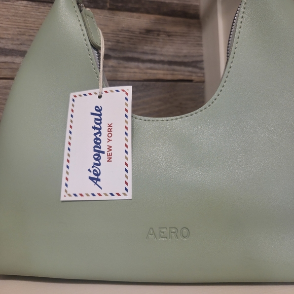 Aeropostale Mint Green Hobo Shoulder Bag Modern Minimalist Design - Picture 2 of 2